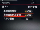 【車線逸脱防止支援システム】搭載されたカメラが車線の位置を認識し車線内を維持するよう車両の動きを制御したり、車線からはみ出しそうになった場合などに、車両を車線内に戻そうとする装置です。