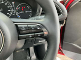 ステアリングスイッチで、先行車に自動追従するアダプティブクルーズコントロールが作動可能。設定した車速内での車間距離を自動で調整・維持。高速道路の渋滞時もアクセル・ブレーキ操作から解放されます。