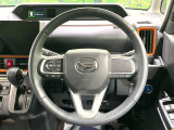 【純正革巻きステアリング】上質な革を使用することで、手にしっかり馴染みとても運転しやすいハンドルです♪