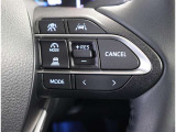ステアリングスイッチ付き。前方から目を離すことなく操作することが可能です。