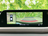 後方の映像に加えて車両周辺を俯瞰した表示も確認でき、駐車時の位置合わせをサポートします。画面には目安となるガイド線も表示され、後方や周囲の状況を確認しながら操作しやすい装備です。