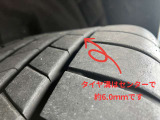 タイヤ溝はセンターで6.0mmです(新品約8mm)
