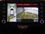 車両を上から見たような映像を映し出すパノラミックビューモニター付きです。