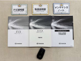 基本操作はもちろん、最近の車は装備もどんどん進化しているので困った時に役立つ取扱説明書、整備歴が確認できるメンテナンスノートが付いてます。安心ですね☆☆