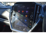 ナビを始め、車両やエアコンの設定、SUBARU STARLINK、ラジオやテレビなどさまざまな機能を内蔵している11.6インチセンターインフォメーションディスプレイ&インフォテインメントシステム