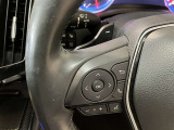ハンドル左側にメーター操作スイッチ・パドルシフトスイッチ・オーディオスイッチ・電話スイッチ・トークスイッチが付いています。