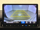 リアカメラ付で、後方をナビ画面で確認。車庫入れも安心です。もちろん、バックギアと連動しています。