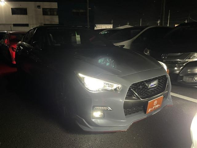 スカイライン 3.0 400R 禁煙車 白革シート 純正ナビ フルセグ