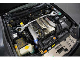N1仕様のRB26DETTエンジン。2.6L 直列6気筒DOHCツインターボ、280ps/40.0kgm、全長&times;全幅&times;全高mm 4600&times;1785&times;1360mm、車両重量 1580kg