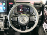 【純正革巻きステアリング】上質な革を使用することで、手にしっかり馴染みとても運転しやすいハンドルです♪