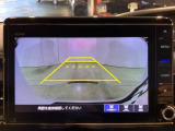 リアカメラ付で、後方をナビ画面で確認。車庫入れも安心です。もちろん、バックギアと連動しています。