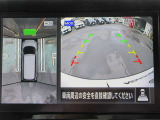 ナビ画面にアラウンドビュ-モニタ-の映像を映し出しています。  狭い場所での車庫入れをサポ-トしてくれる便利アイテムです。
