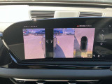サラウンドビューカメラ装備 車両の4つのカメラから得た映像を合成し、上空から眺めているような映像をモニターに映し出します。車両周辺の歩行者や障害物などの発見に役立ちます。