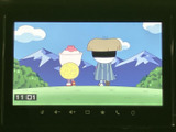 画面にテレビ映像を表示でき、停車中の休憩時間などに番組を楽しめます。見やすい位置に大きく映像が表示され、車内で過ごすひとときに活用できる便利な装備です。