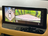 【アラウンドビューモニター】専用のカメラにより、上から見下ろしたような視点で360度クルマの周囲を確認することができます☆死角部分も確認しやすく、狭い場所での切り返しや駐車もスムーズに行えます。