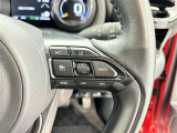 クルーズコントロール機能が付いています。 速度を設定するとアクセルを踏まなくても一定の速度で走ることができます。  高速道路ではとても便利な装置なんです。