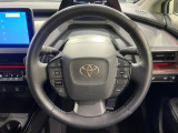 【純正革巻きステアリング】上質な革を使用することで、手にしっかり馴染みとても運転しやすいハンドルです♪