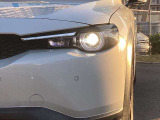 シャープなデザインのLEDヘッドライトを採用。白色光で前方を照らし、フロントフェイスの存在感を高めるとともに、上質な印象を演出します。