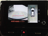バックモニターと一緒にパノラミックビューモニター搭載!後方だけでなく、車を真上から見るように周囲の安全確認をサポートします
