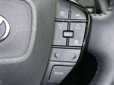 ステアリングスイッチ付き。前方から目を離すことなく操作することが可能です。