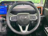 【純正革巻きステアリング】上質な革を使用することで、手にしっかり馴染みとても運転しやすいハンドルです♪