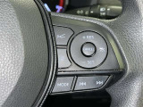 ステアリングスイッチ付き。前方から目を離すことなく操作することが可能です。