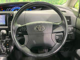 【純正革巻きステアリング】上質な革を使用することで、手にしっかり馴染みとても運転しやすいハンドルです♪