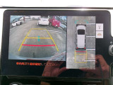全周囲モニター付きですので、上から見たような映像も確認できます。(補助装置になりますので、目視でもご確認ください)