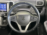 【純正革巻きステアリング】上質な革を使用することで、手にしっかり馴染みとても運転しやすいハンドルです♪