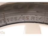 車両装着タイヤサイズです。165/65R14 タイヤのご相談もトヨタモビリティ石川にお任せください