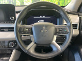 【純正革巻きステアリング】上質な革を使用することで、手にしっかり馴染みとても運転しやすいハンドルです♪
