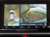車両を上から見たような映像を映し出すパノラミックビューモニター付きです。
