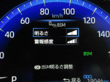 BSM 意図せずに走行車線から逸脱しそうな場合、メーター内のディスプレイ表示とブザーで注意を喚起します。