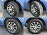185/70R14 社外アルミホイール装着。 25年製のタイヤでまだまだ使えます。