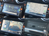 安心の純正ナビ(MC314D-W)です。CD・DVD再生・Bluetooth接続対応です。アラウンドビューモニターが映ります。