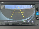 カラービジョンとガイド線で見やすい視点切替式のバックモニター。