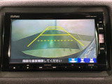 リバースギアに入れるだけで後方の表示へ切り替わります。夜間や雨の日の駐車も楽になりますよ。