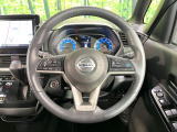 【純正革巻きステアリング】上質な革を使用することで、手にしっかり馴染みとても運転しやすいハンドルです♪