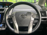 【純正革巻きステアリング】上質な革を使用することで、手にしっかり馴染みとても運転しやすいハンドルです♪