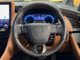 【純正革巻きステアリング】上質な革を使用することで、手にしっかり馴染みとても運転しやすいハンドルです♪