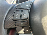 オーディオの音量やチャンネル操作ができるスイッチが、ハンドルに付いています。運転中でも、操作が行えて非常に安全・便利です!
