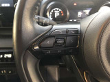 【ステアリングスイッチ】左です。ステアリングから手を離さず、運転に集中したまま手元でマルチインフォメーションディスプレイの操作などができます。