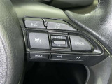 ステアリングスイッチ付き。前方から目を離すことなく操作することが可能です。