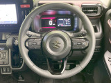 【純正革巻きステアリング】上質な革を使用することで、手にしっかり馴染みとても運転しやすいハンドルです♪