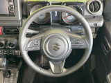 【純正革巻きステアリング】上質な革を使用することで、手にしっかり馴染みとても運転しやすいハンドルです♪