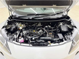トヨタ中古車「まるごとクリーニング」施工済。エンジンルームを専用洗剤で洗浄!高圧&スチーム洗浄も行います。樹脂部分も艶出し剤でピカピカです☆☆
