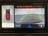 【パノラミックビューモニター】クルマの前後左右に搭載したカメラから取り込んだ画像を合成し、車両を上から見たような画像をディスプレイに表示します。