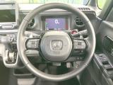 【純正革巻きステアリング】上質な革を使用することで、手にしっかり馴染みとても運転しやすいハンドルです♪