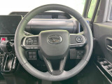 【純正革巻きステアリング】上質な革を使用することで、手にしっかり馴染みとても運転しやすいハンドルです♪