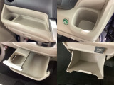 収納スペースや、ドリンクホルダーもついています。長距離ドライブで活躍する必需品ですね♪